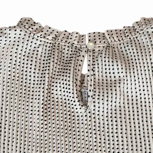 Adrianna Papell Women's Pink Polka Dot Blouse, Flutter Sleeve, Size Large thumbnail 5