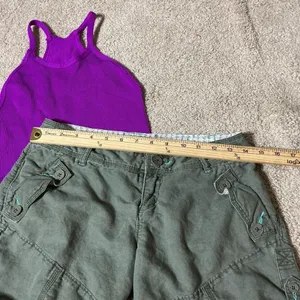 Free People Granola Girl Cargo Shorts & Purple FP Movement Ribbed‎ Tank Top Set thumbnail 3