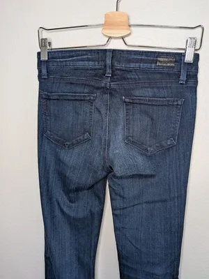 Paige Manhattan Bootcut Dark Wash Womens Jeans Size 26 Inseam 32" thumbnail 3