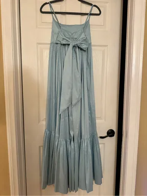 NWOT Abercrombie Light Blue Spaghetti Strap Baby Doll Maxi Dress thumbnail 2