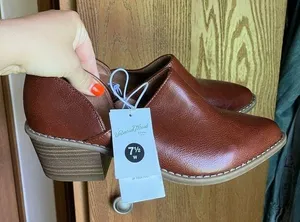 A New Day NWT Target heeled pointed toe brown slip on size 7.5 thumbnail 1