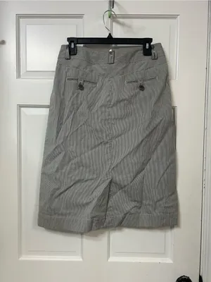 Christopher & Banks Light Gray Midi Pencil Skirt thumbnail 3
