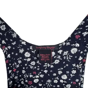 Imaginary Voyage Overalls Floral Navy Women's Size Small thumbnail 3