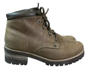 ‎Skechers Brown Leather Lace Up Ankle Boots thumbnail 1