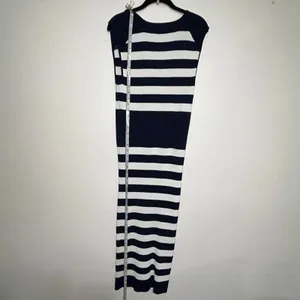 Gabrielle Union New York & Company Navy White Striped Knit Midi Dress XL thumbnail 3
