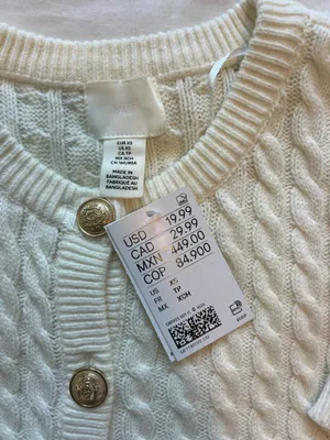 H&M Cream Sweater Top thumbnail 2