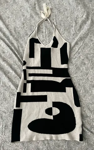 Black and white mini dress Size M thumbnail 1