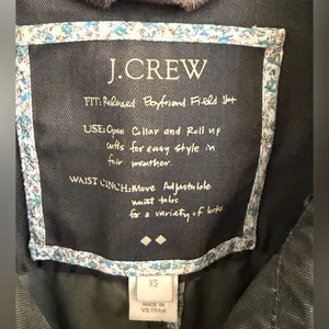 J. Crew Relaxed Boyfriend Field Jacket Olive Green Utility Brass Buttons XS thumbnail 6