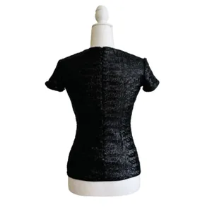 Bailey 44 Top Celebration Black Sequined Crewneck Short Sleeve Top XS NEW thumbnail 6