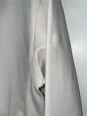 Fabletics White Hoodie Women Medium Pullover Athletic Gym Minimal thumbnail 2