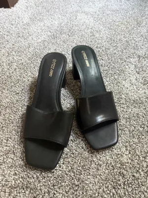 Chunky open toe heels Black Size 7 thumbnail 2