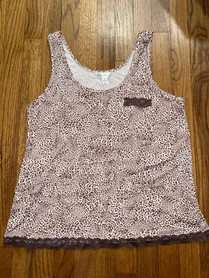 Marilyn Monroe Animal Print Tank Top with Lace Detail size Large thumbnail 2