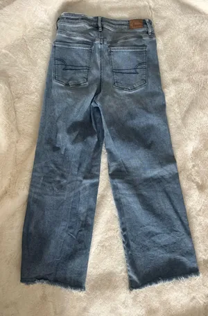 American Eagle Stretch Ripped Wide Leg Jeans thumbnail 2