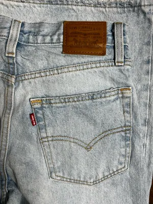 Levi’s Premium XL Straight Distressed Light Wash Wide Leg Denim Jeans thumbnail 6