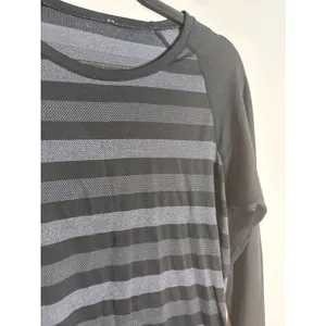 C9 by Champion black striped seamless long sleeve top thumbnail 3