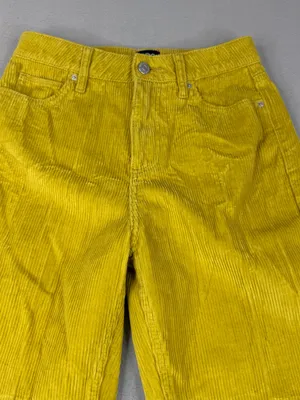 BDG Urban Outfitters Corduroy Mom Pants Womens 26 Mustard Yellow High Rise Y2K thumbnail 2