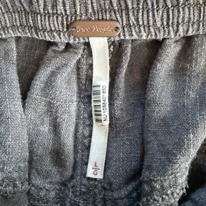Free People Linen Blend Shorts Gray Large Boho Casual Summer Beach thumbnail 2