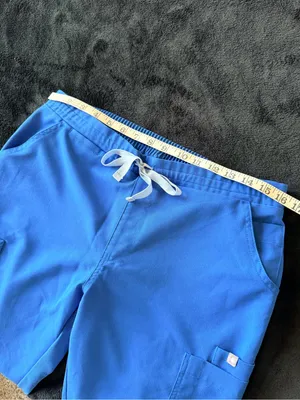 Figs blue Technical Collection pull up pants, elastic waist, pockets, ankle, M/P thumbnail 4