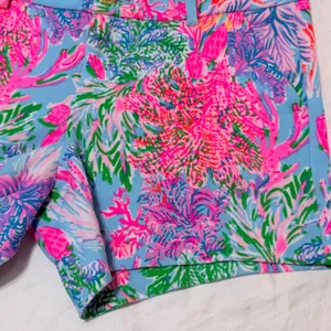Lilly Pulitzer Callahan Knit Shorts Size 6 Celestial Blue Cay to My Heart 005699 thumbnail 4