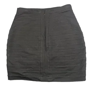 Express Design Studio Women's‎ Size 6 Black Ribbed High Waist Mini Pencil Skirt thumbnail 3
