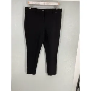 Mario Serrani Womens Pants Black Stretch Slim Leg Work Trousers Size Large thumbnail 2