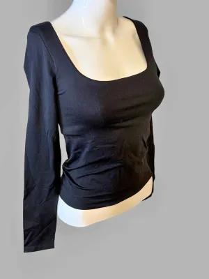WallFlower Insta Smooth Square Neck Long Sleeve Black Size Medium thumbnail 6