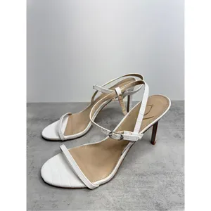 Sam Edelman Sandals Womens Size‎ 8 White Croc Embossed Faux Leather Beachy Heels thumbnail 2