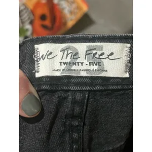 Free People We The Free Women's Black Denim Mini Skirt Size 4 Casual thumbnail 6
