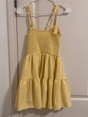 PacSun Yellow Tiered Spaghetti-Strap Sundress thumbnail 2