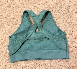 Gymshark Teal Cross Over Sport Bra Size S thumbnail 2