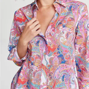 Robert Graham Paisley Rainbow Button 3/4 Long Sleeve Size M thumbnail 1