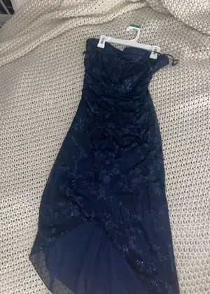vintage glitter strapless dress thumbnail 1