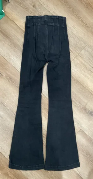 Free People Black Jeans Flare High-Rise thumbnail 2