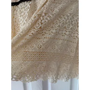 Free People Apple of Eye Lace Mini Skirt Tea Cream Black Trim Size‎ 10 thumbnail 8