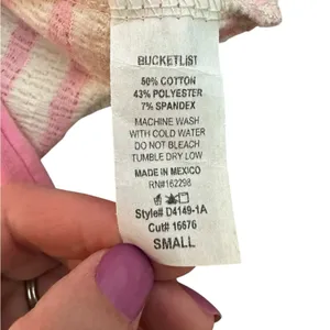 BUCKET LIST Hot Shot Skort TankDress Size Small Pink White Comfort Stretch thumbnail 7