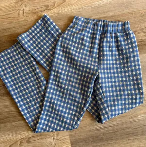 Urban Outfitters Blue and White Gingham Pants thumbnail 1