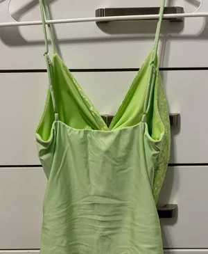 Lucy In The Sky Green Sparkly Mini Dress thumbnail 4