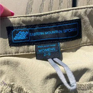 Eastern Mountain Sports women’s tan khaki hiking pants 2 excursion compass pants thumbnail 5