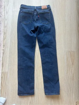 Classic Straight Women's Dark Blue Denim Jeans thumbnail 4