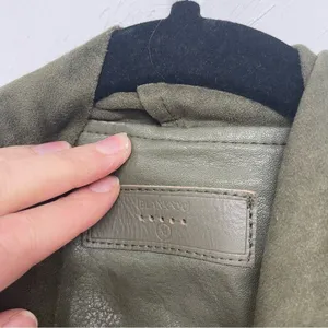 Blank NYC Olive Green Faux Suede & Leather Moto Jacket Womens M Fall Casual thumbnail 2