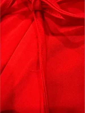 Red Lace Up Back Bodycon Ruffle Hem Spaghetti Strap Mini Cocktail Date Night thumbnail 9