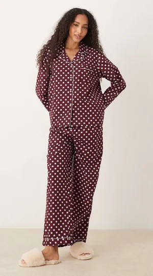 ASOS Polka Dot Pajama Set thumbnail 1