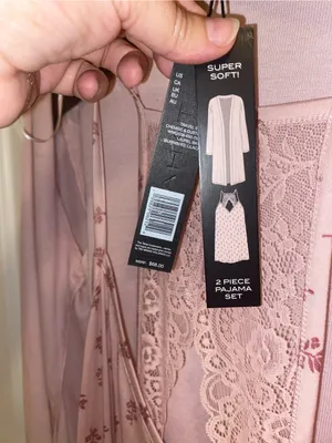 Tahari Pale Pink Floral Slip Nightdress with Matching Open Robe thumbnail 3