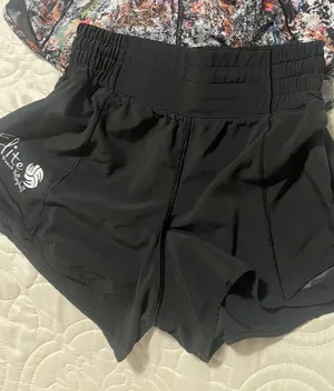 Lululemon hotty hot Athleta Black Running Shorts size 2 thumbnail 1