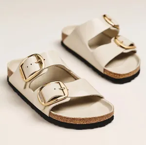 Birkenstock Arizona Big Buckle High Shine Sandals in Oyster NWOT thumbnail 1
