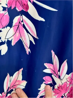 Women's Nautica Floral Swim Coverup Dress, Size L, Blue and Pink thumbnail 5