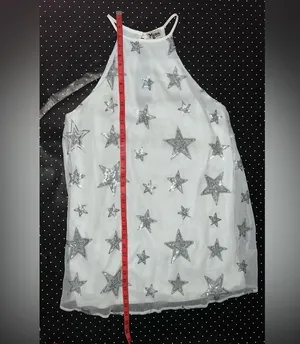 Show Me Your MuMu White and Silver Star Mini Dress thumbnail 4