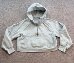 Lululemon Scuba Half Zip Hoodie XS/S Light Blue Cropped thumbnail 1