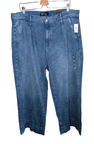 Gap Womens High-Rise Wide-Leg Jeans 18/34R 100% Cotton thumbnail 1