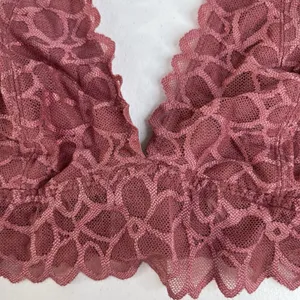 PINK Victoria's Secret L Large‎ Bra Lace Bralette Halter Wireless Mauve Pink thumbnail 4